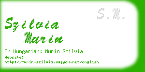 szilvia murin business card